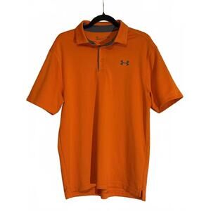 Under Armour Men's Loose Fit Orange Polo Shirt Medium